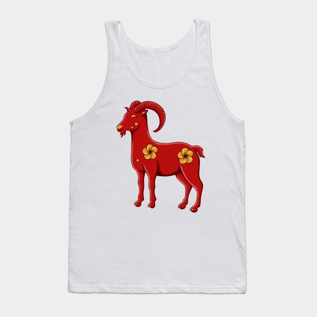 the goat Tank Top by rikiumart21
